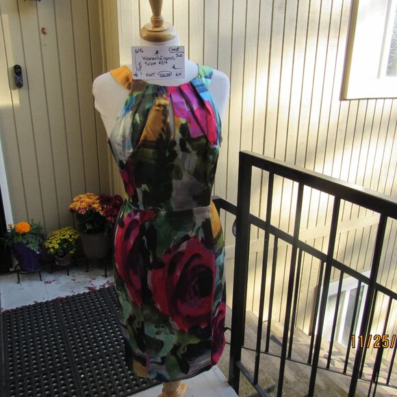 #615  NEW WOMAN'S SILK EVENING DRESS BY COAST  (SIZE 10US / 14UUK) - Picture 4 of 4